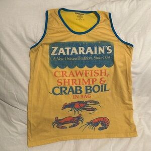 Yellow Mens Zatarains Graphic Tank, Size M